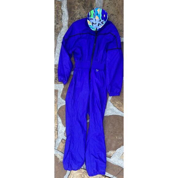 Vintage Obermeyer Reversible Janet Ski Snow Suit Retro Neon Women’s Size 8 - Picture 10 of 14